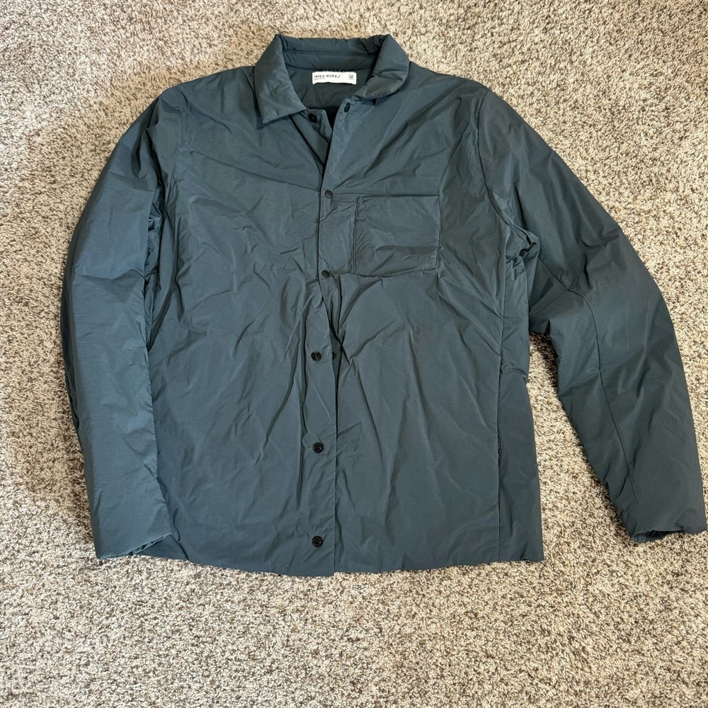 Hill City Thermal Light Shirt Jacket Grey/Green
 Size Medium